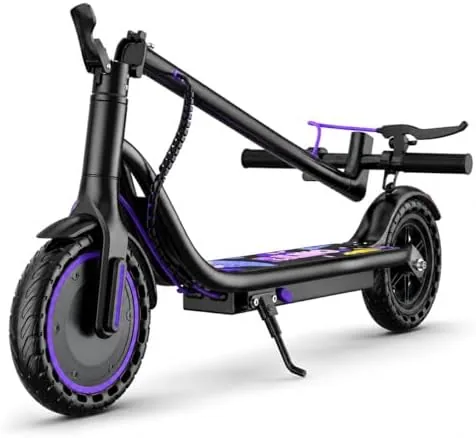 electric scooter for adults teens big kids 350w motor 19mph top speed 15miles max range 85 solid tires portable lightweight e scooter